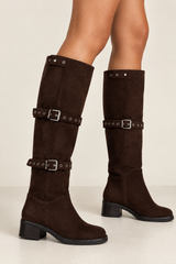 SIENA – Suede Buckle Boots