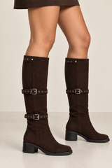 SIENA – Suede Buckle Boots