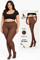 Supersize Strumpfhose 80 DEN – Braun – XXL