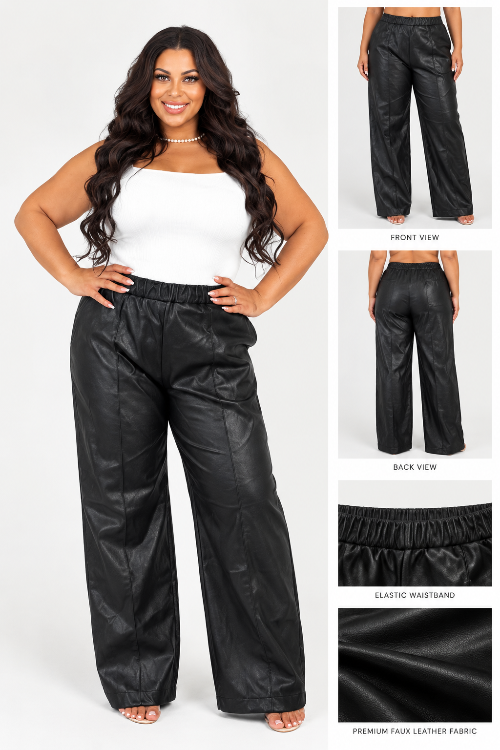 LIVA – Lederlook Hose 2-in-1