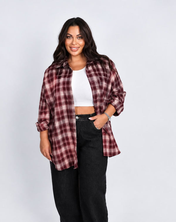 Sienna Oversize Karohemd versch. Farben