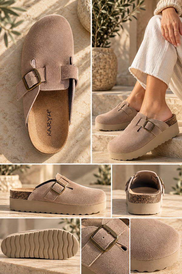 Mila – Comfort Clog Taupe