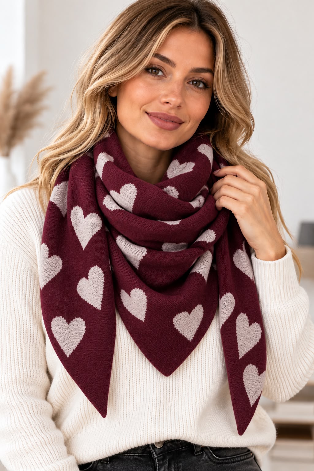 Heartly Cozy Dreiecksschal Versch. Farben