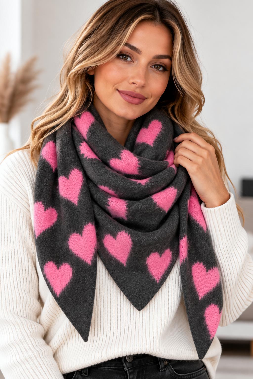Heartly Cozy Dreiecksschal Versch. Farben