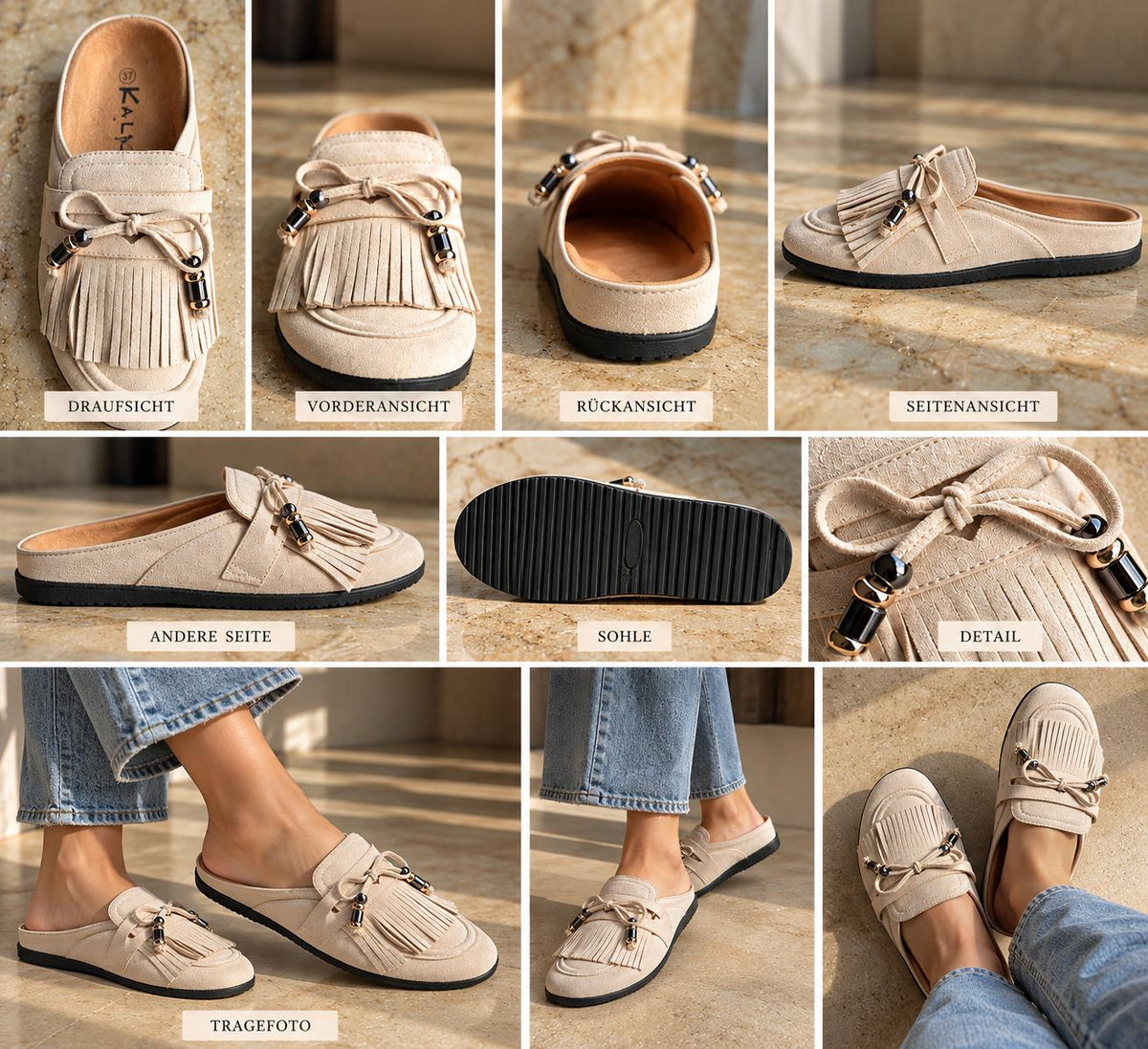 Kayla Boho Loafer Beige