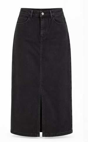 Naya Maxi Jeansrock – Black Denim