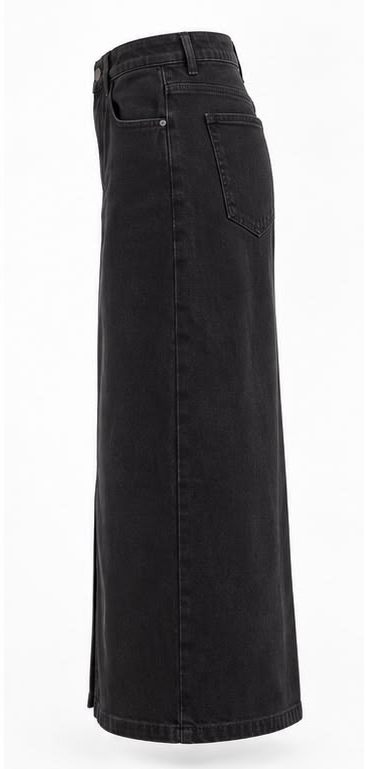 Naya Maxi Jeansrock – Black Denim