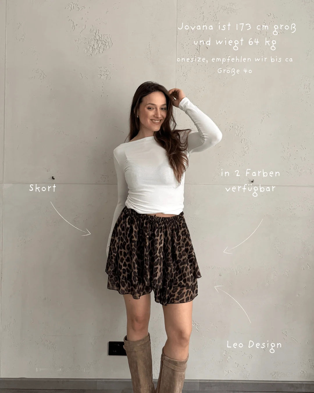 Leo Skort mit Leopardenmuster