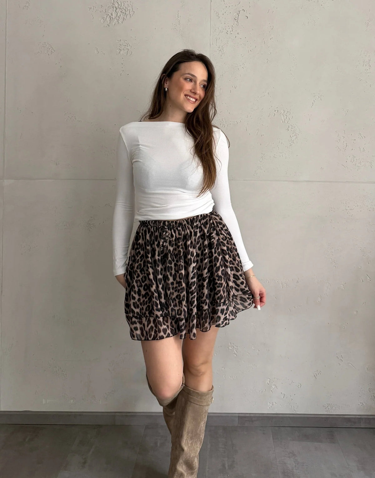 Leo Skort mit Leopardenmuster