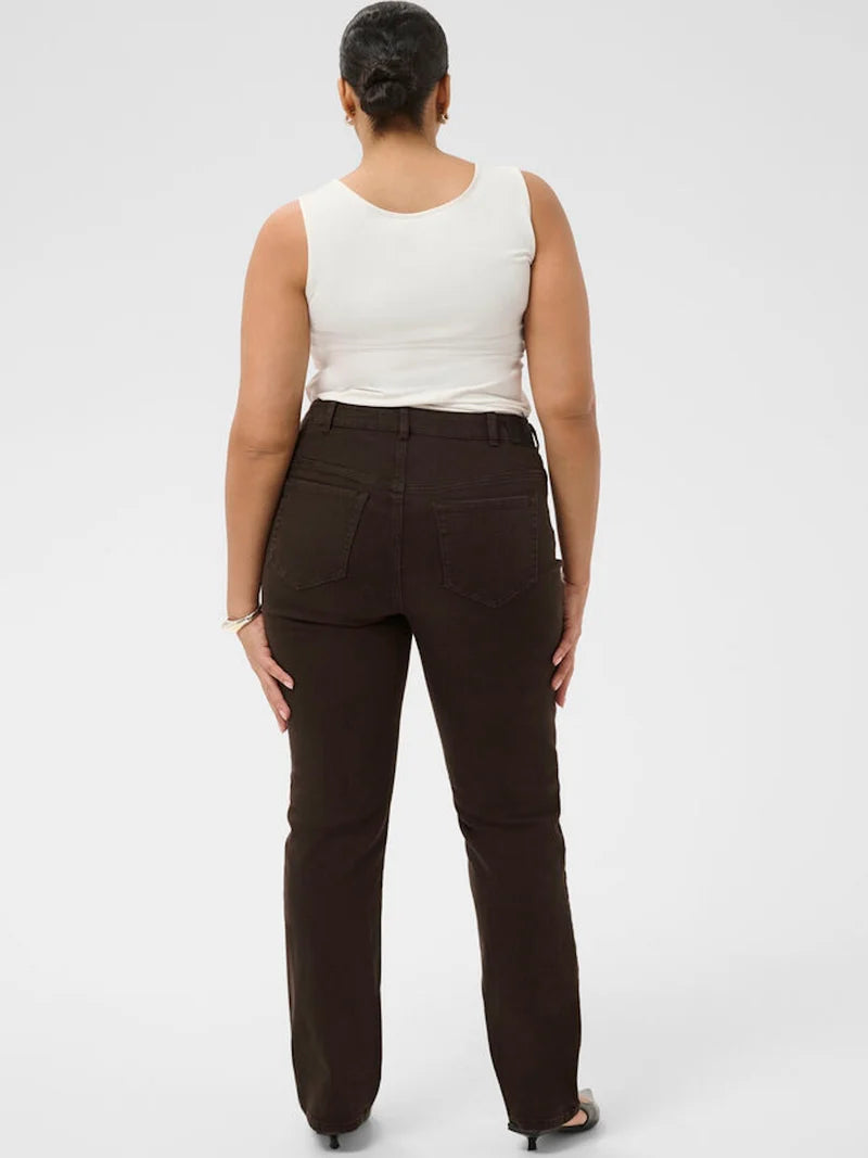 Gerades Jeans „Bree“ – Dunkelbraun